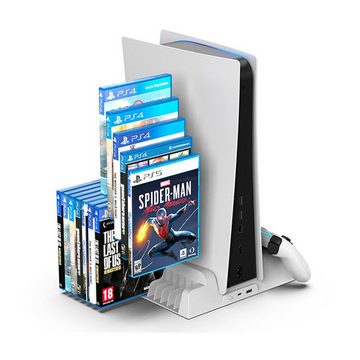 Tadow PS5 Konsolen-Ladestation, Dual-Dock-Ladestation, Kühler für PS5 PlayStation 5-Controller (Kühlungs-Dock Für digitale und optische PS5-Konsolen)