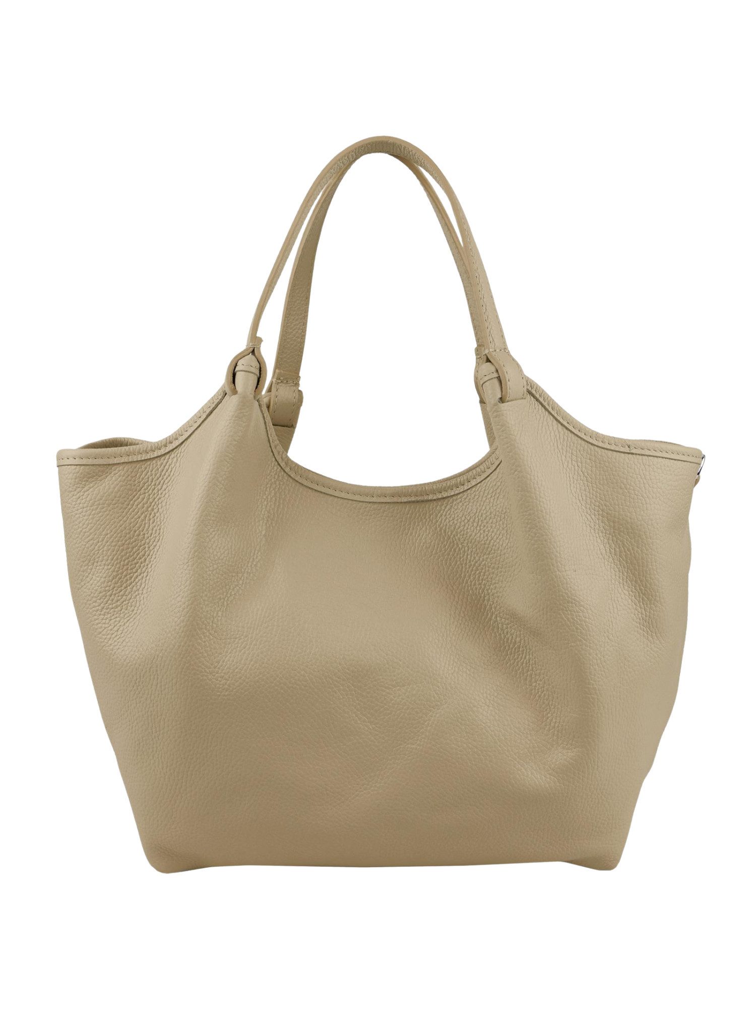 BRISE TASCHE Shopper Geräumiger Echtleder-Shopper mit Schulterriemen und 3 Fächern, Echtleder, Reißverschlussfächer, abnehmbarer Schulterriemen