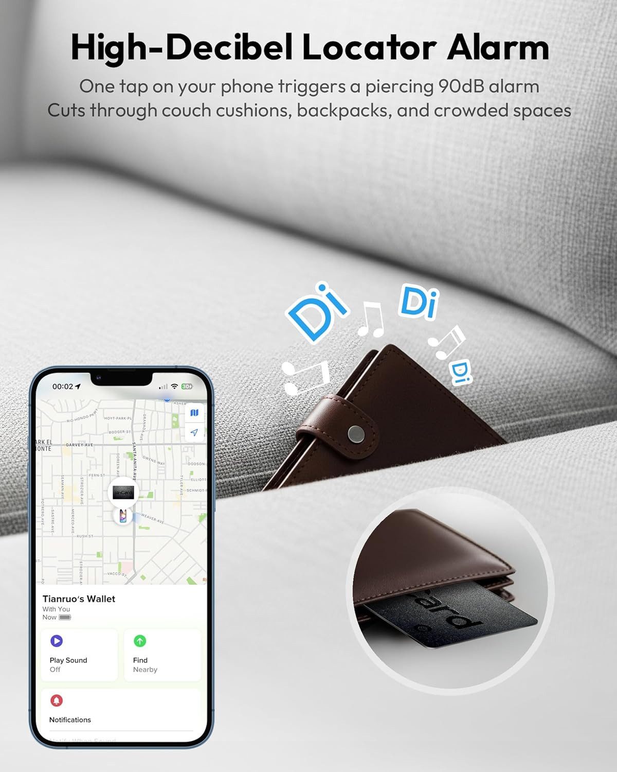 Athlix InCard GPS Tracker Kreditkartenformat, Google Find Hub & Apple Find My GPS-Tracker (5 Jahre Akkulaufzeit, Weltweiter Verlustmodus, IP68 Wasserdicht)