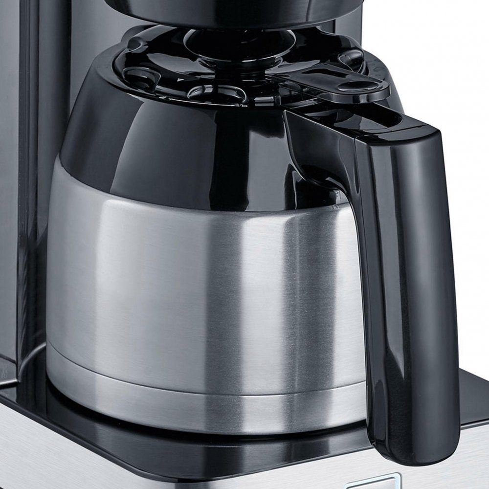Graef Filterkaffeemaschine FK 412, 1l Kaffeekanne, Korbfilter 1x4, mit  Thermokanne, schwarz, Betriebskontrollleuchte