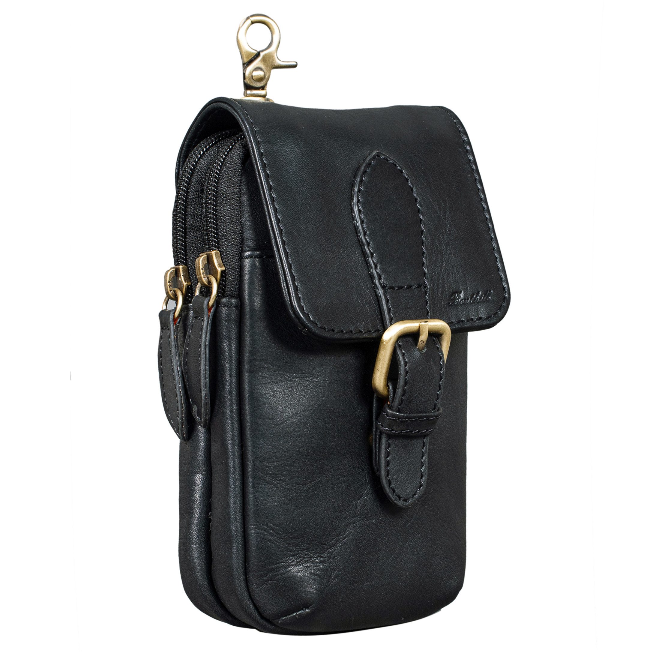 Benthill Gürteltasche Echt Leder Gürteltasche Damen & Herren Hüfttasche Wandertasche, Reißverschlussfach