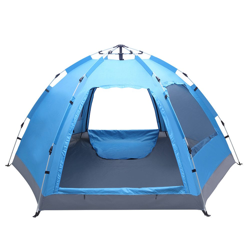 LALAHO Kuppelzelt Campingzelt Automatisches Zelt,Pop-Up-Zelt, Für 2–4 Personen, Moskitonetz, Atmungsaktiv, Wasserdicht, UV-Schutz, 280 x 245 x 140 cm
