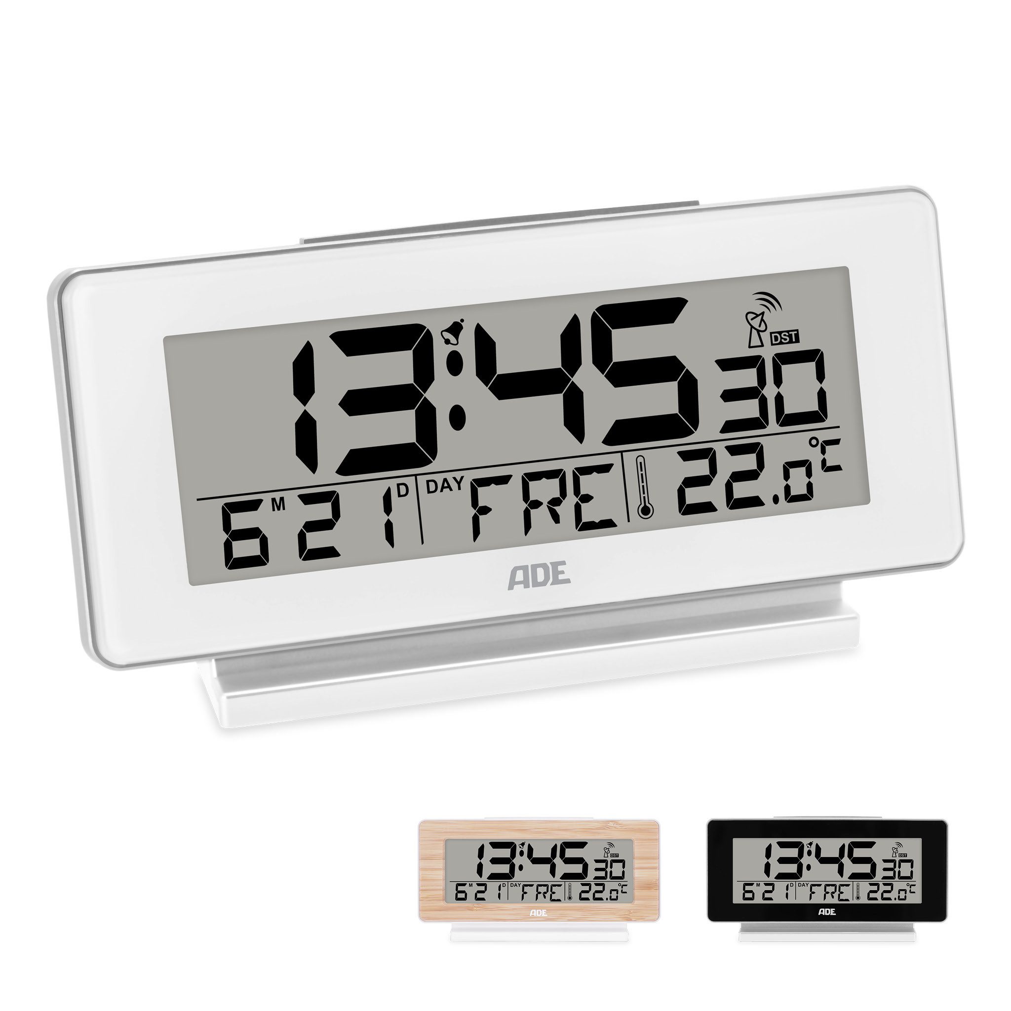 ADE Funktischuhr Digitaler Wecker mit Beleuchtung, ohne Ticken mit Wochenta günstig online kaufen