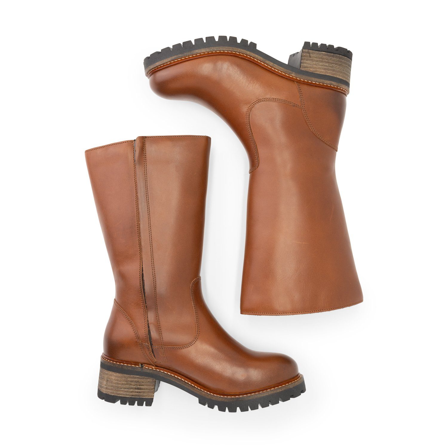 Dianthe (Reißverschluss) Mysa Cognac Outdoorschuh