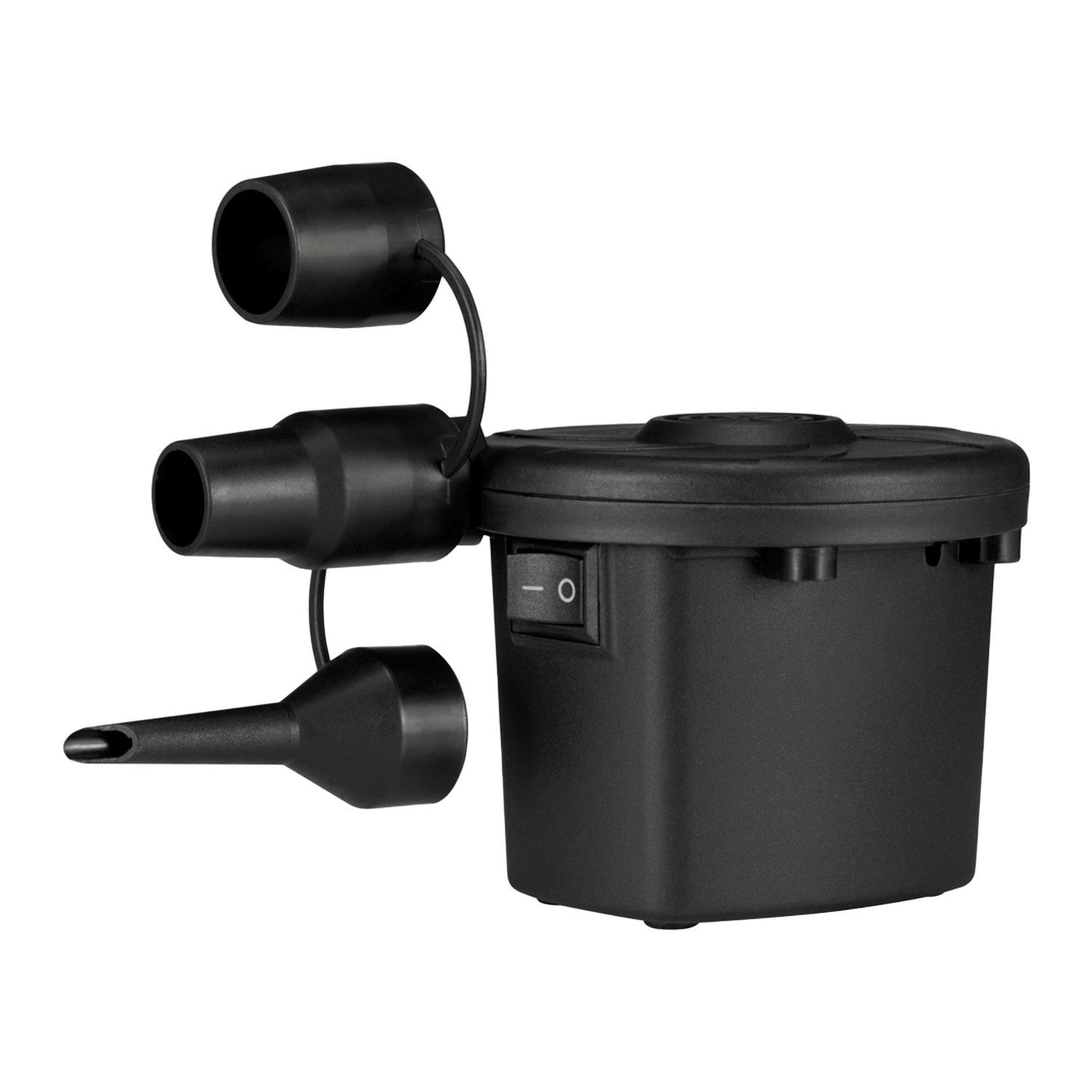 Teesa Elektropumpe Elektrische Pumpe für Schwimmbadmatratzen mit 3 Anschlüssen, Luftdurchsatz: 400 l/min, Funktion zum Ein- und Auspumpen von Luft