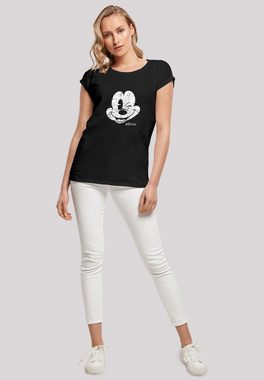F4NT4STIC T-Shirt Disney Micky Maus Gesicht Damen,Premium Merch,Regular-Fit,Kurze Ärmel,Bedruckt