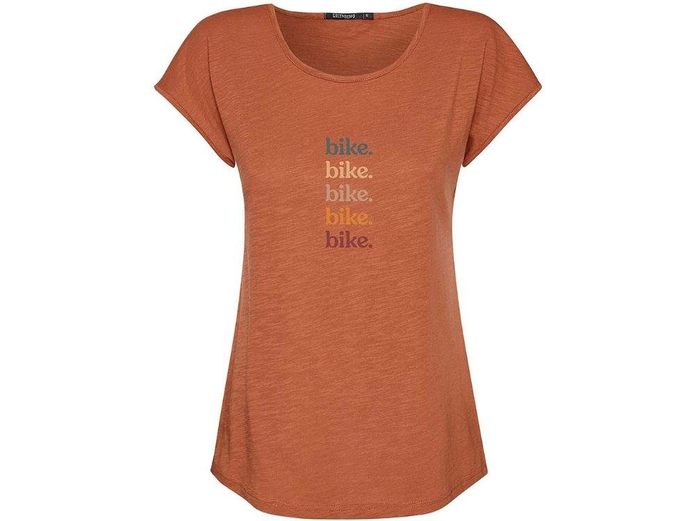 GreenBomb T-Shirt GREENBOMB Bio-Damen-T-Shirt 'Bike Bike' mit Rundha