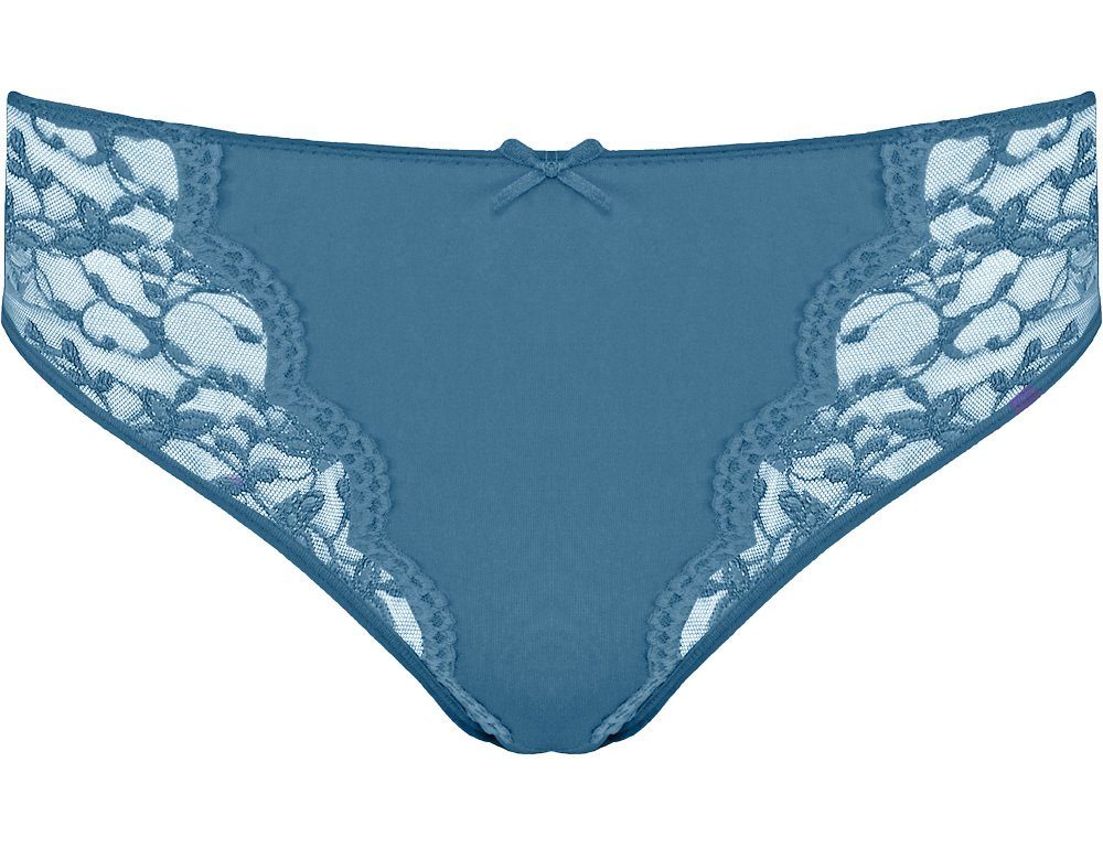 Nina Von C. Jazz-Pants Slips Jazzpant mit floraler Spitze 4821971, Taubenblau