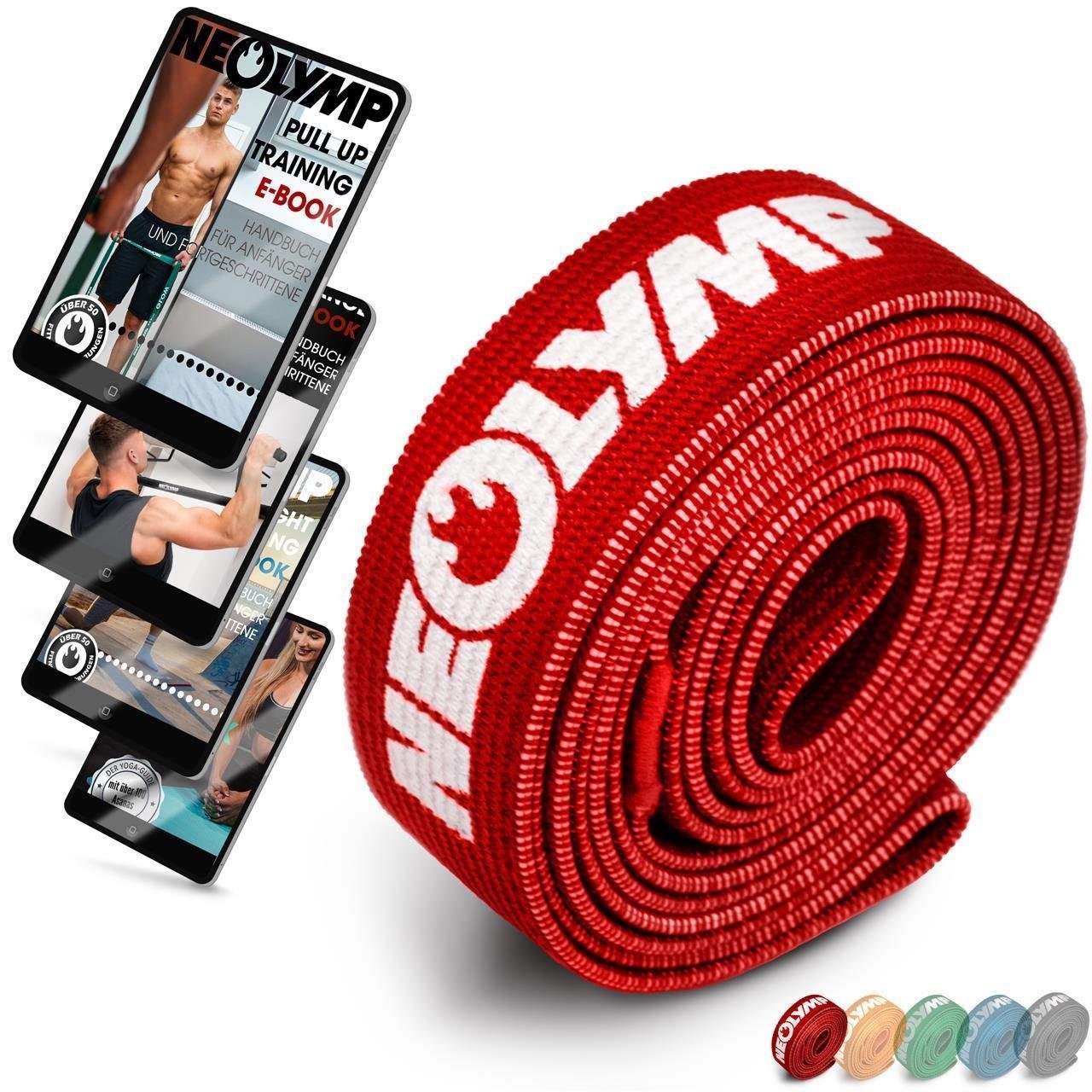 Trainingsband Pull Up Bänder einzeln PB210 Stufe 1, 5 – 10 kg, Rot