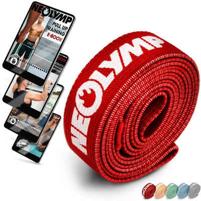 NEOLYMP Trainingsband Fitnessbänder - Widerstandsbänder für Muskelaufbau - Resistance Bänder, Baumwolle, mit E-Book, Waschbar, Sanft zur Haut, Rutschfest, Fitness