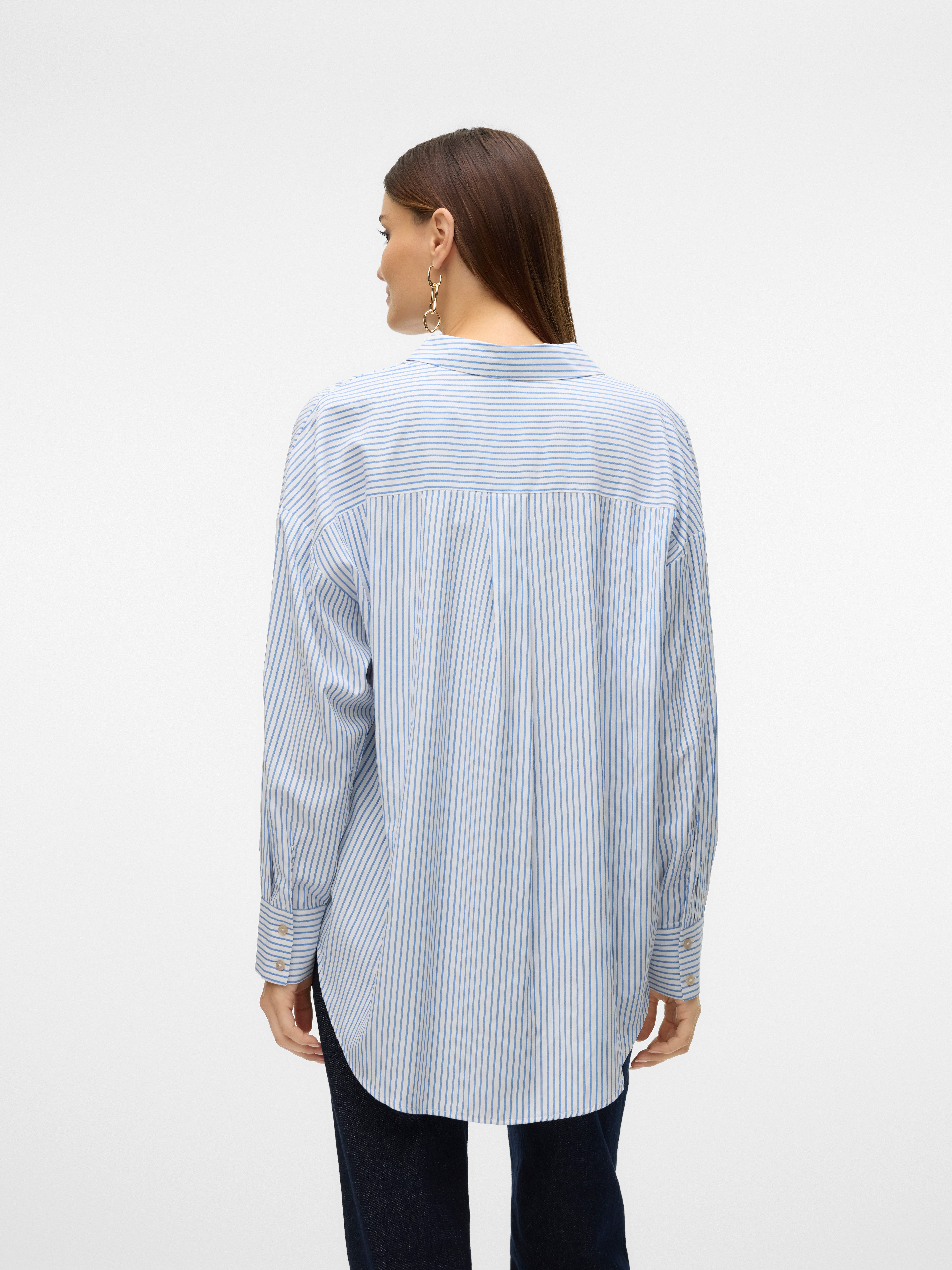 Vero Moda Langarmbluse VMNORA LS OVERSIZE SHIRT WVN GA NOOS