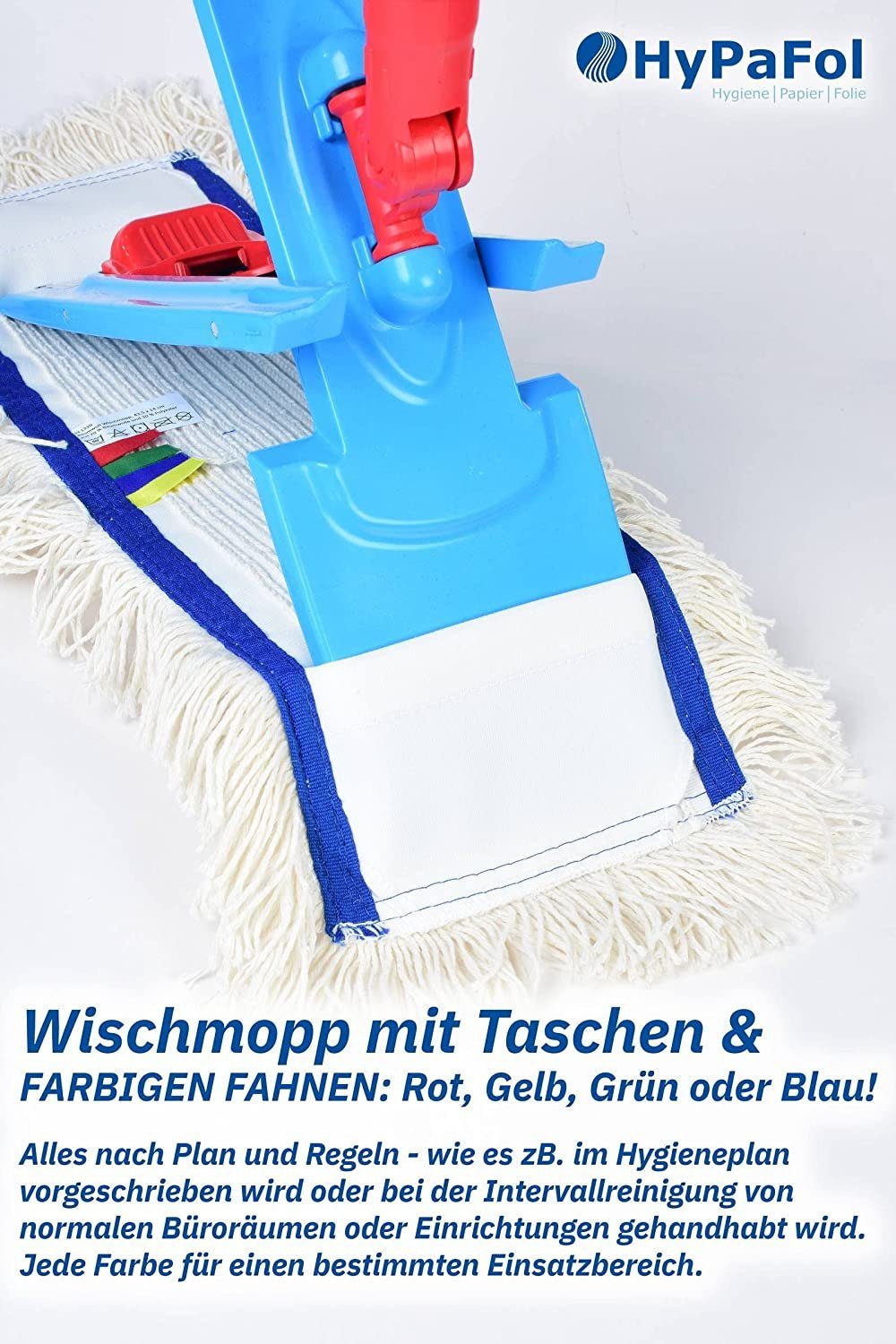 / Borsten, Hypafol mit Mikrofaser/ 40-50 cm / Breite, Wischmopp 3er-Pack Baumwolle