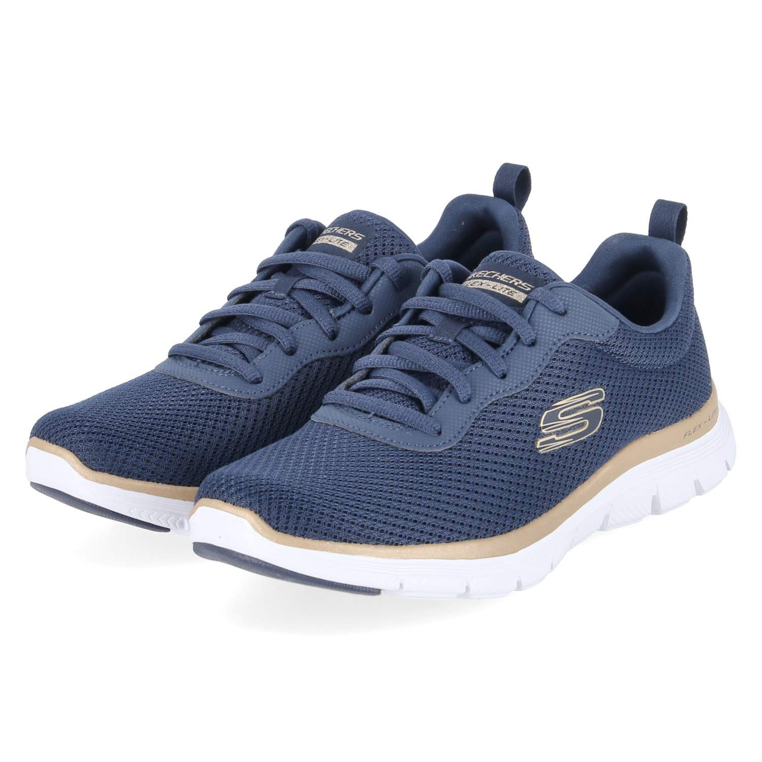 Skechers Skechers 149303NVGD Damen Textil blau Schnürschuh günstig online kaufen