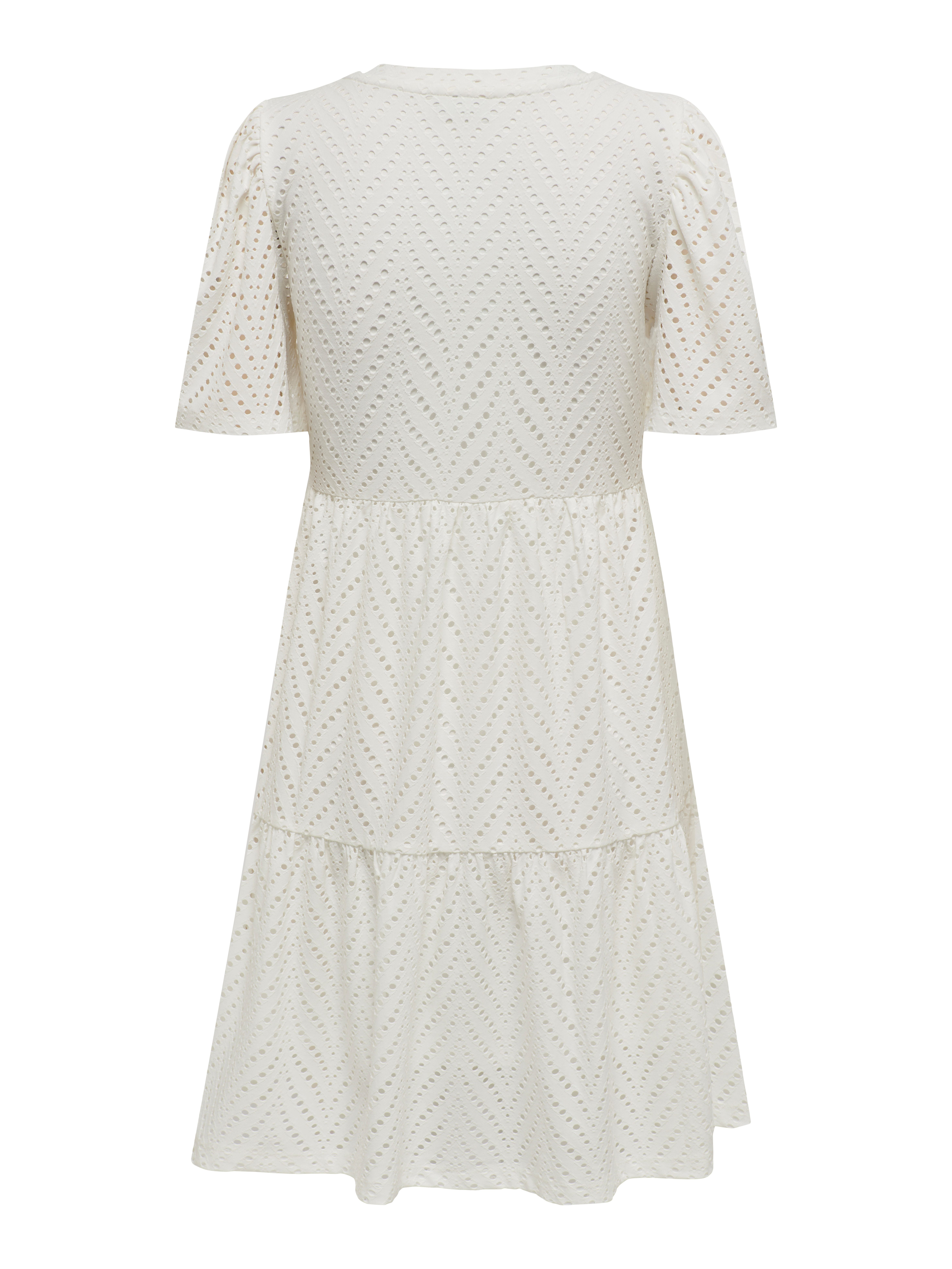 JDY Minikleid JDYCARLA CATHINKA S/S DRESS JRS NOOS Kunstfaser, regular fit