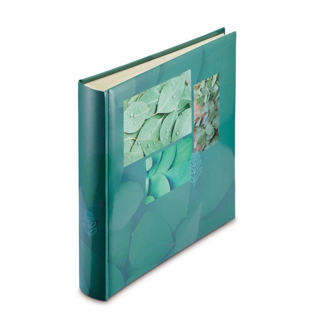 Hama Fotoalbum Fotoalbum Jumbo Bildformat 30x30 cm, 100 weiße Seiten, Leaves, Zum Selber Einkleben, Selbstgestalten, elegantes Design