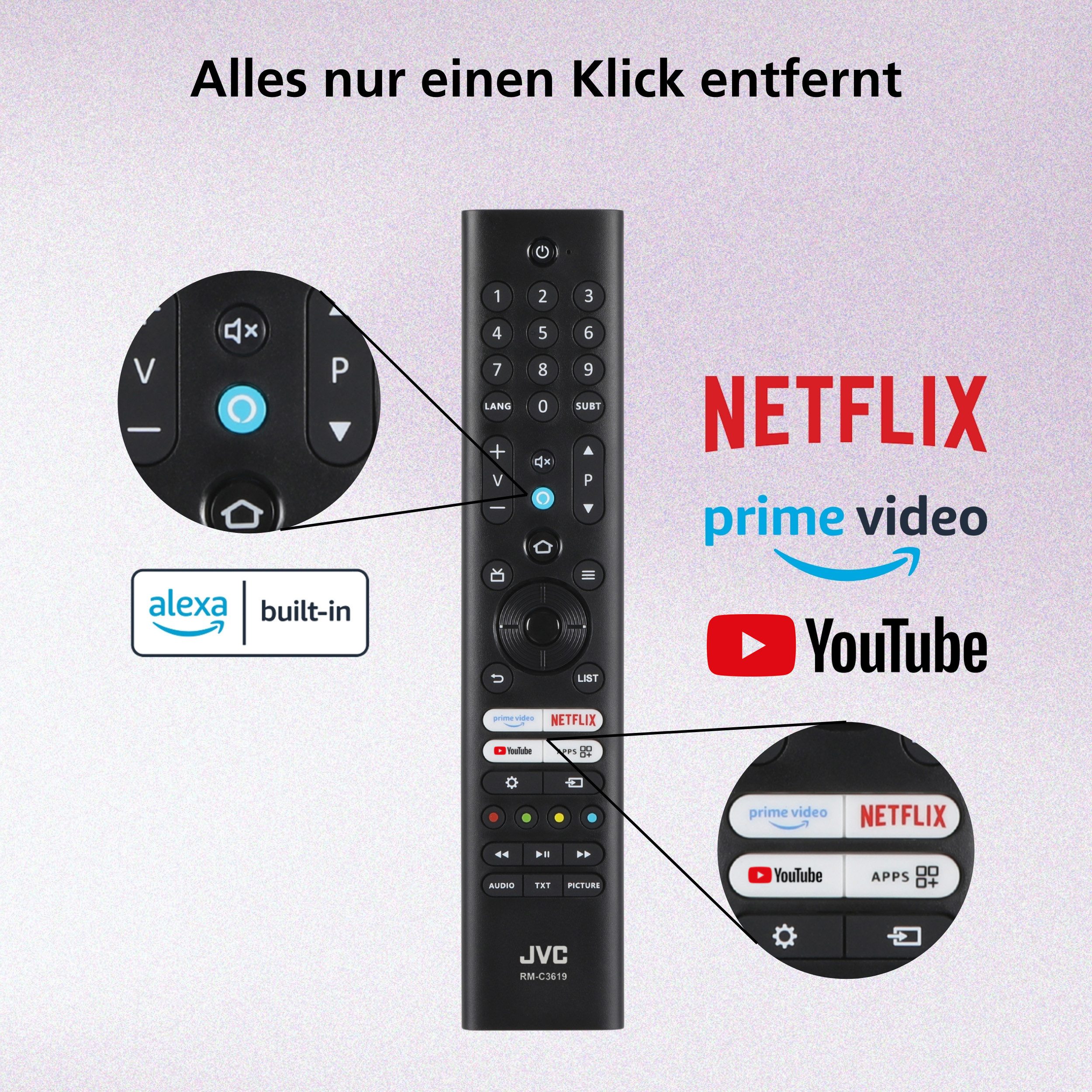 JVC LT-32VRF3555 LCD-LED Fernseher (80 cm/32 Zoll, Full HD, Fire TV, Fire TV / Smart TV, HDR, Alexa Built-In, Triple-Tuner)