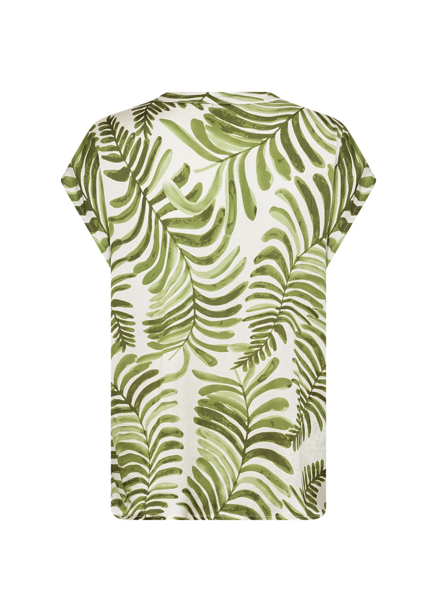 soyaconcept Shirttop - Kurzarmbluse in tropischem Print