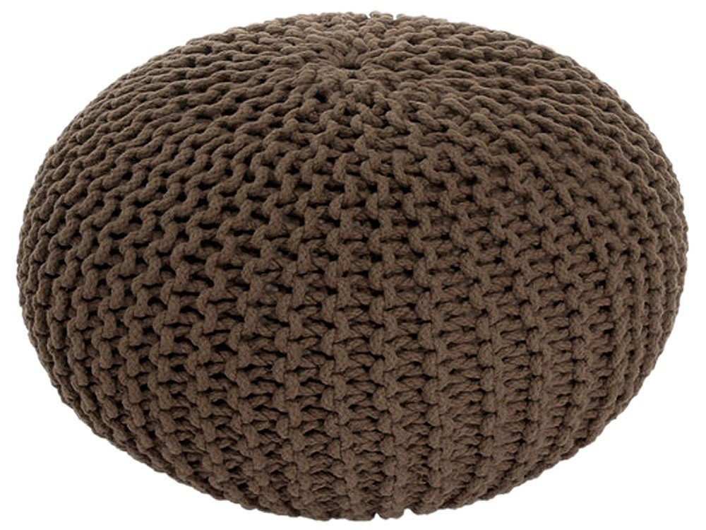 cm Stuhl Sessel soma Sitzpouf Ø Strickhocker Sessel 55 Pouf Sitzpuff Grobstrick-Optik ex, Sitzmöbel Sitzplatz Soma