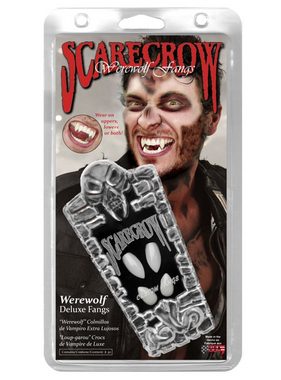 Metamorph Kostüm Werwolf Zähne (4 Stück), Hochwertige Scarecrow Zähne in Hollywood-Qualität
