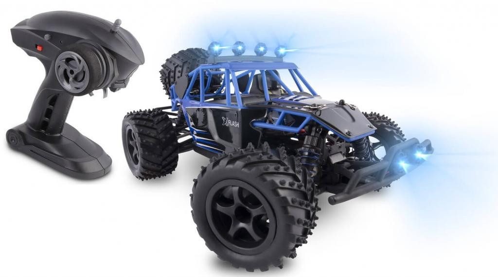 RC-Auto X-Flash RC Buggy 45 km/h, 1:18, 2 Akkus, Allrad, 100m, LED Licht