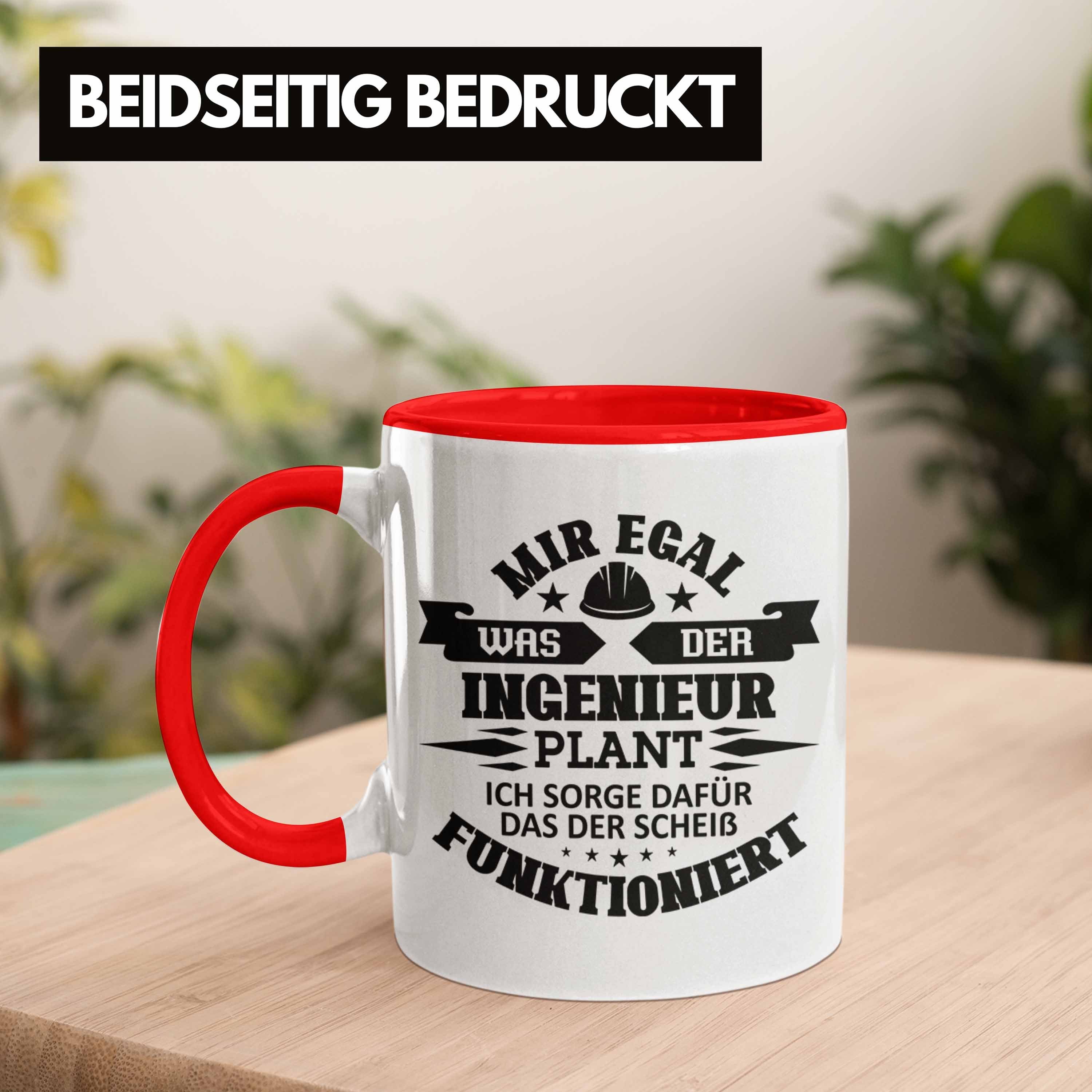 Trendation Tasse Trendation - Zerspanungsmechaniker Zerspaner Fräser Geschenk Tasse und Rot