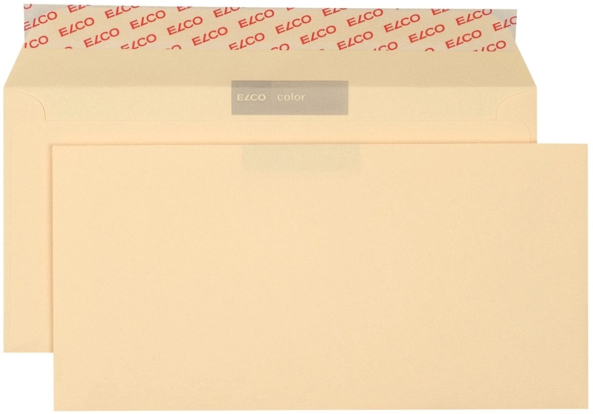 ELCO Briefumschlag Briefumschläge Color C5/6 hellchamois Haftklebung 100 g/qm VE=250 Stüc