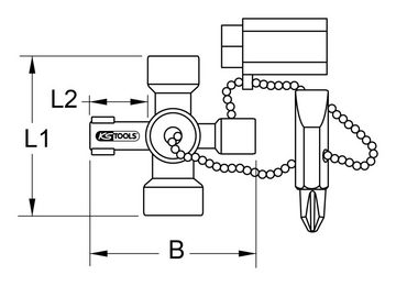 KS Tools Schaltschrankschlüssel, Mini, 42 mm