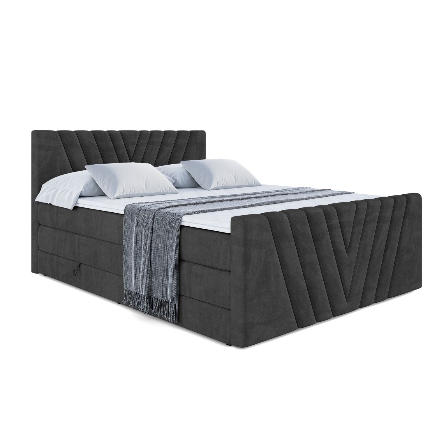 ALTDECOR Boxspringbett ERNINA-Z KING (Multipocket-Matratze H4, H3 Matratze günstig online kaufen