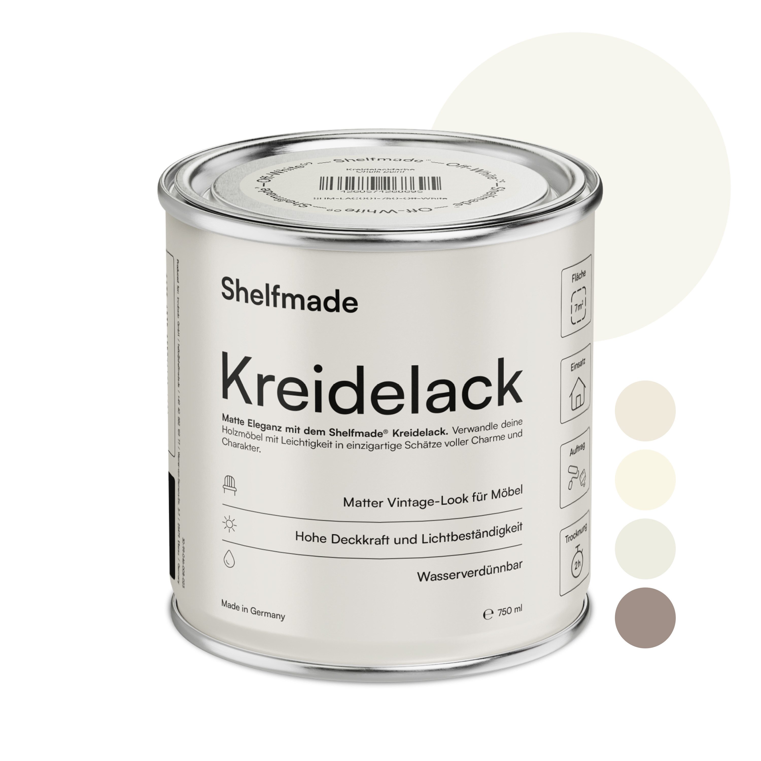 shelfmade Kreidefarbe Kreidefarbe Möbel Shabby Chic Holzlack DIY - Chalk Paint matter Look