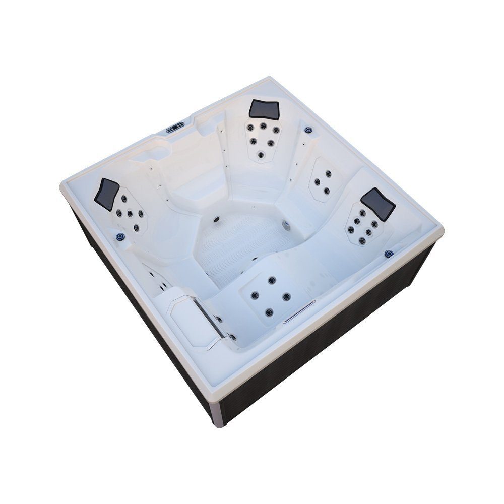HOME DELUXE Whirlpool Outdoor Whirlpool STREAM, (1-tlg), inkl. Heizung, 34 Massagedüsen & 33 LED's