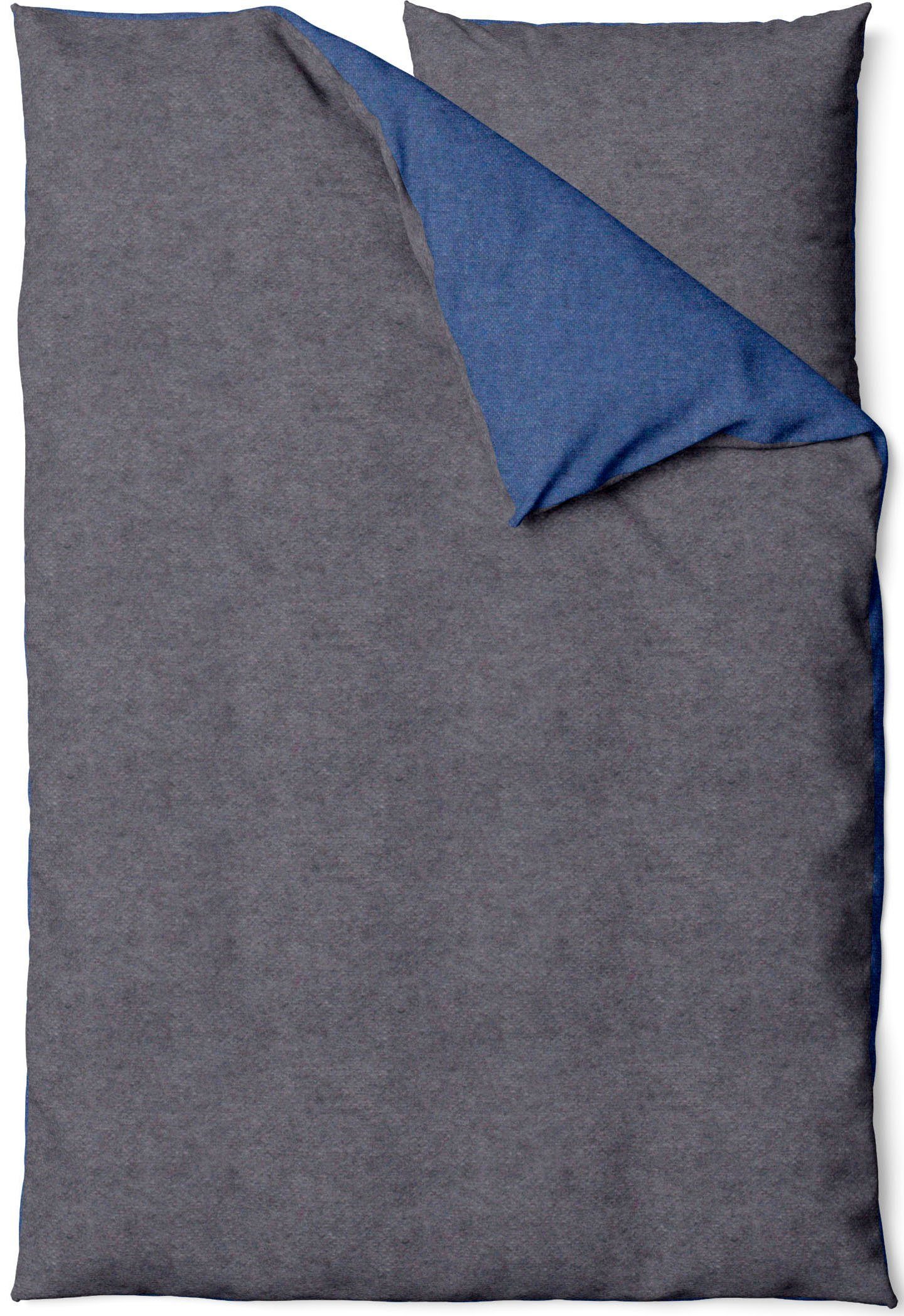 SETEX Wendebettwäsche Feinbiber, Biber, 2 teilig, mit Wendefunktion