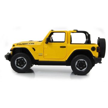 Jamara RC-Auto Jeep Wrangler JL 1:14 gelb 2,4GHz Tür manuell, Ferngesteuertes Auto mit LED Fahrlicht