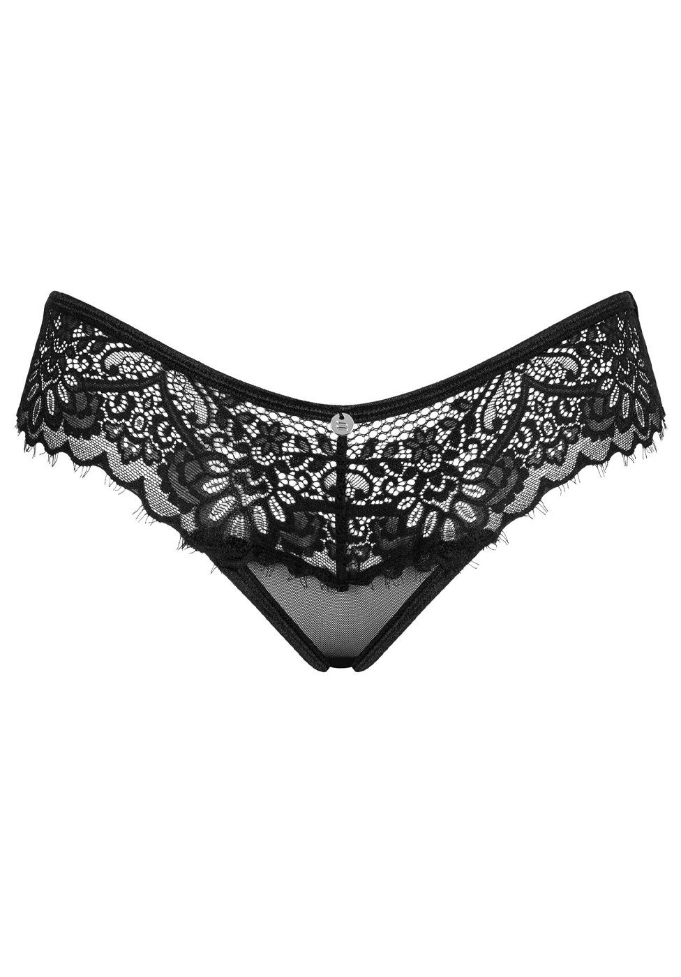 Panty Panty Maderris schwarz + Spitze transparent