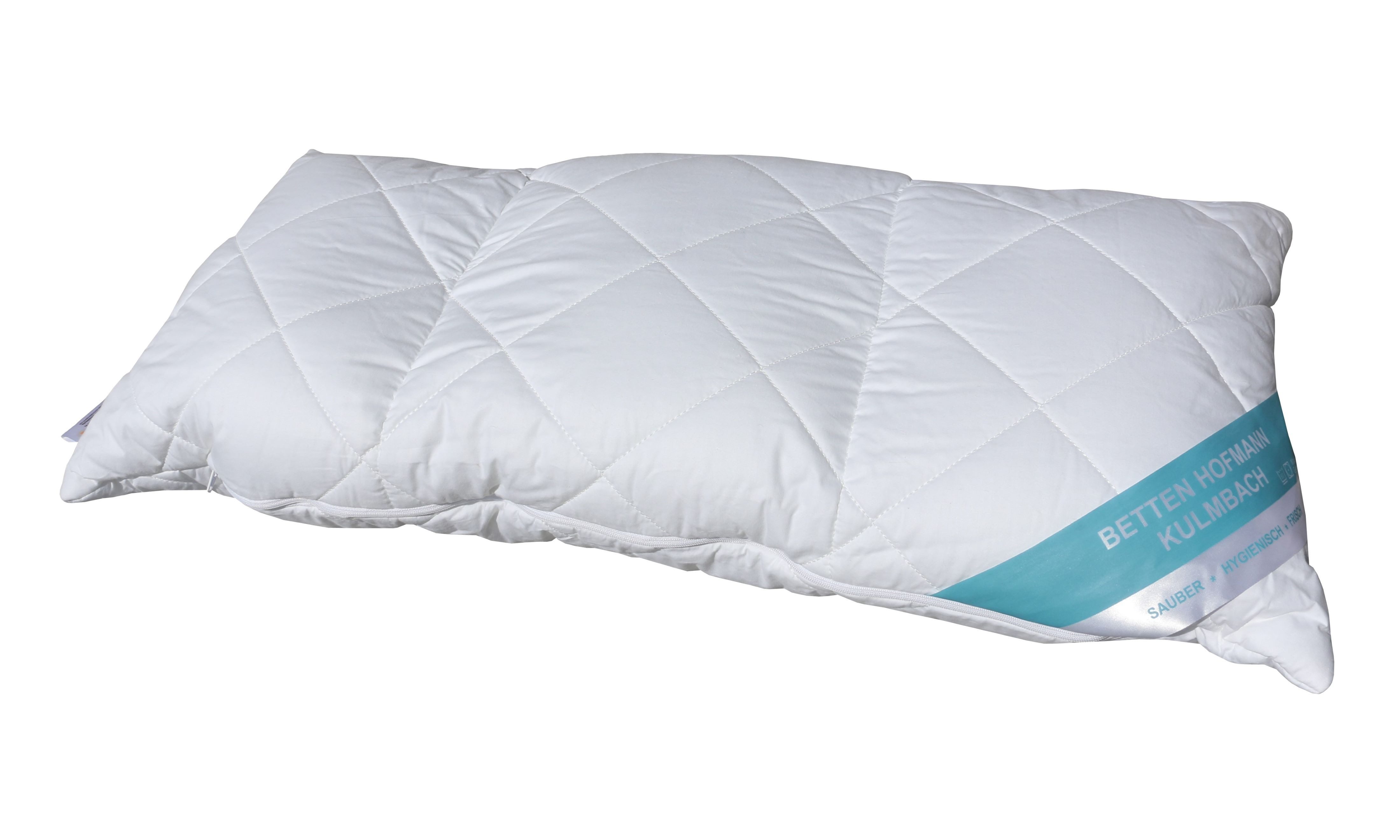 Betten Hofmann 3-Kammer-Kopfkissen Betten Hofmann 3-Kammer Spezialkissen 40x80 cm mit Reißverschluss, Füllung: 100% Hohlfaserkugel, Bezug: 100% Baumwolle, Dank individueller Anpassung für jede Schlafposition geeignet, Multifunktionskissen, pflegeleicht, made in Germany