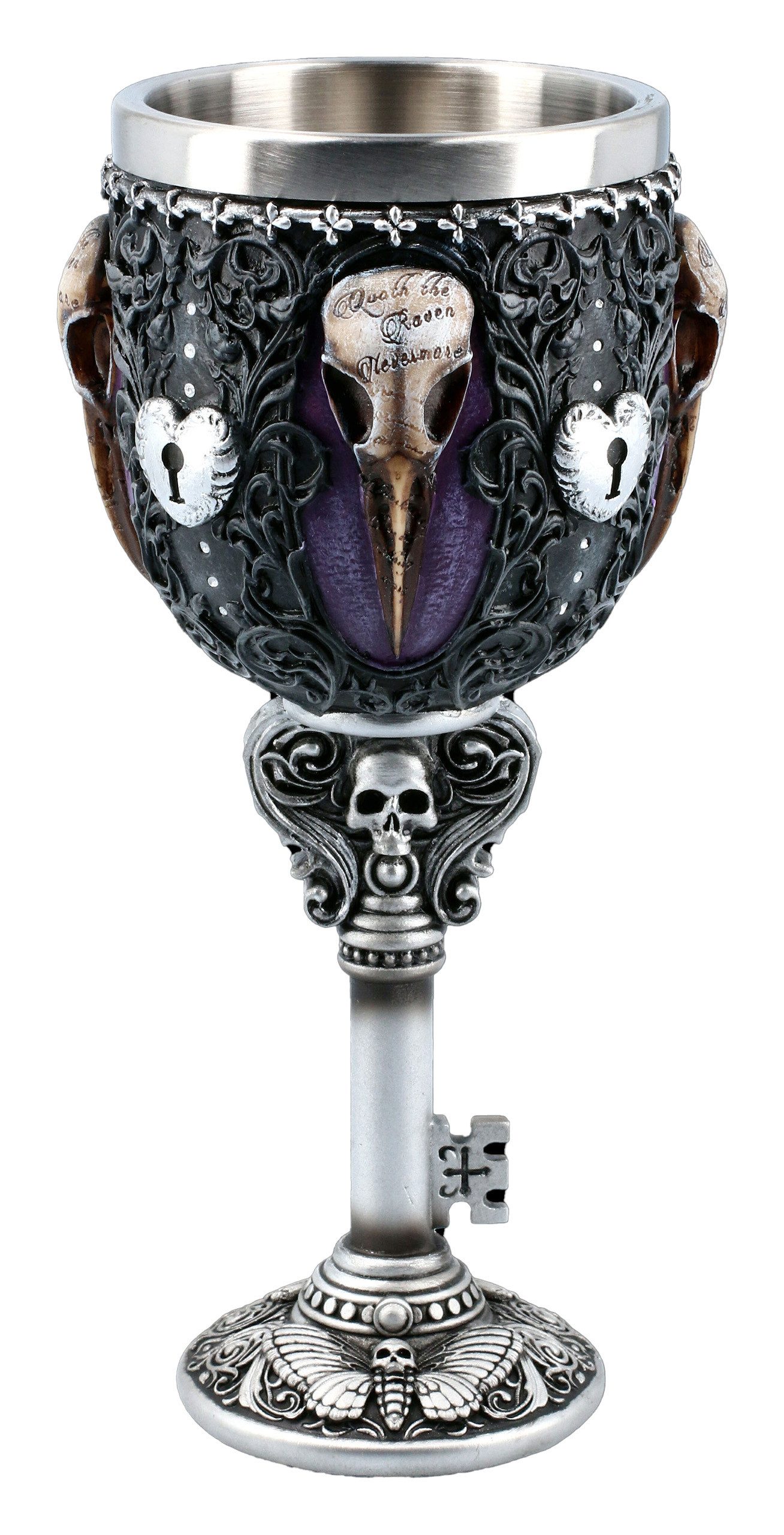 Figuren Shop GmbH Кружки Gothic Kelch - Edgars Rabe - Nemesis Now, Kunststein (Polyresin), Edelstahl