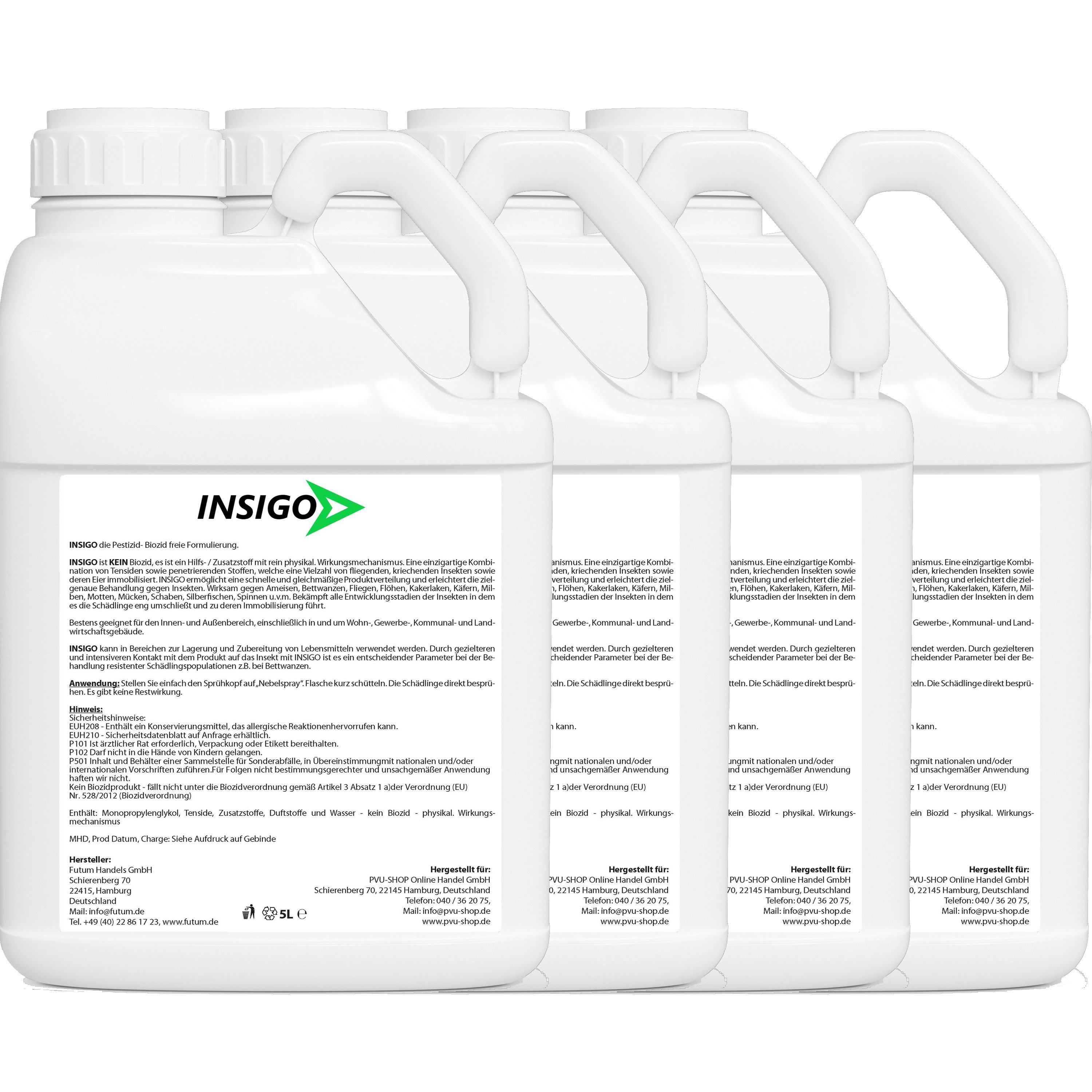 INSIGO Insektenspray Anti Ameisen-Spray Ameisen-Mittel Ungeziefer-Spray, 20 l, 20000 ml, biozidfreie Formel, auf Wasserbasis, geruchsarm, brennt / ätzt nicht