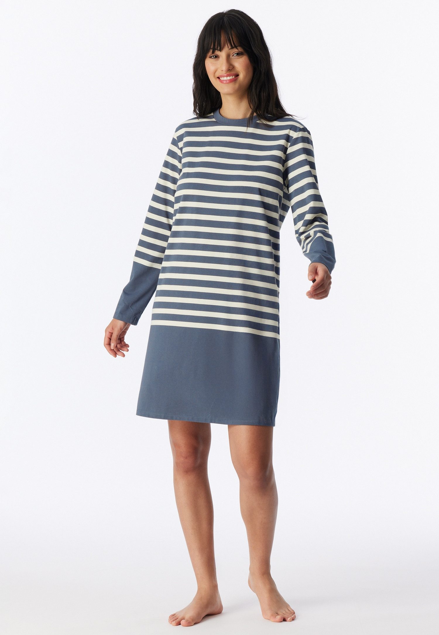 Schiesser Nachthemd Casual Nightwear mit Rundhalsausschnitt