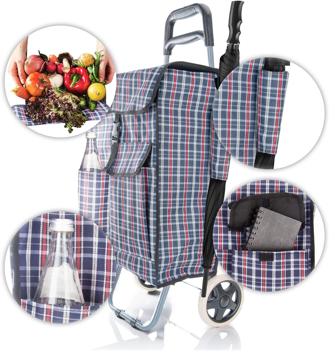 Goods+Gadgets Einkaufstrolley Rolltex Trolley zum Einkaufen günstig online kaufen