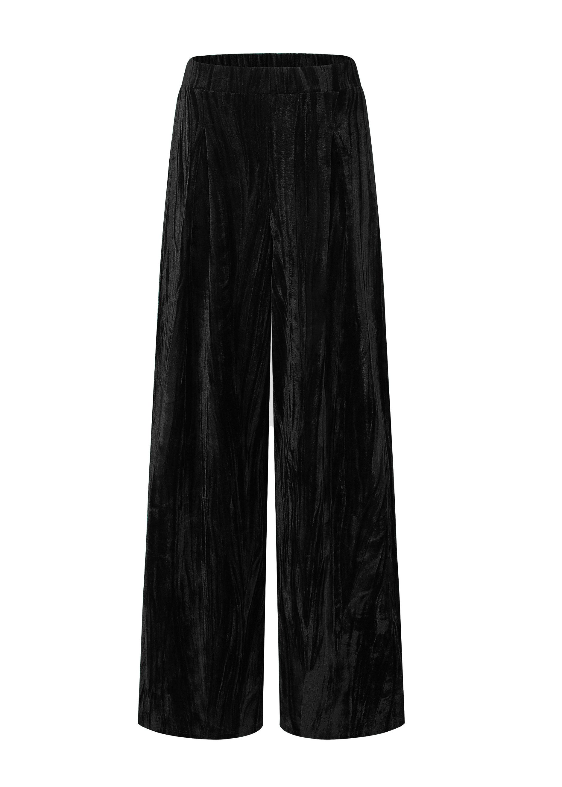 SASSYCLASSY Stoffhose Elegante Weit geschnittene Hose günstig online kaufen