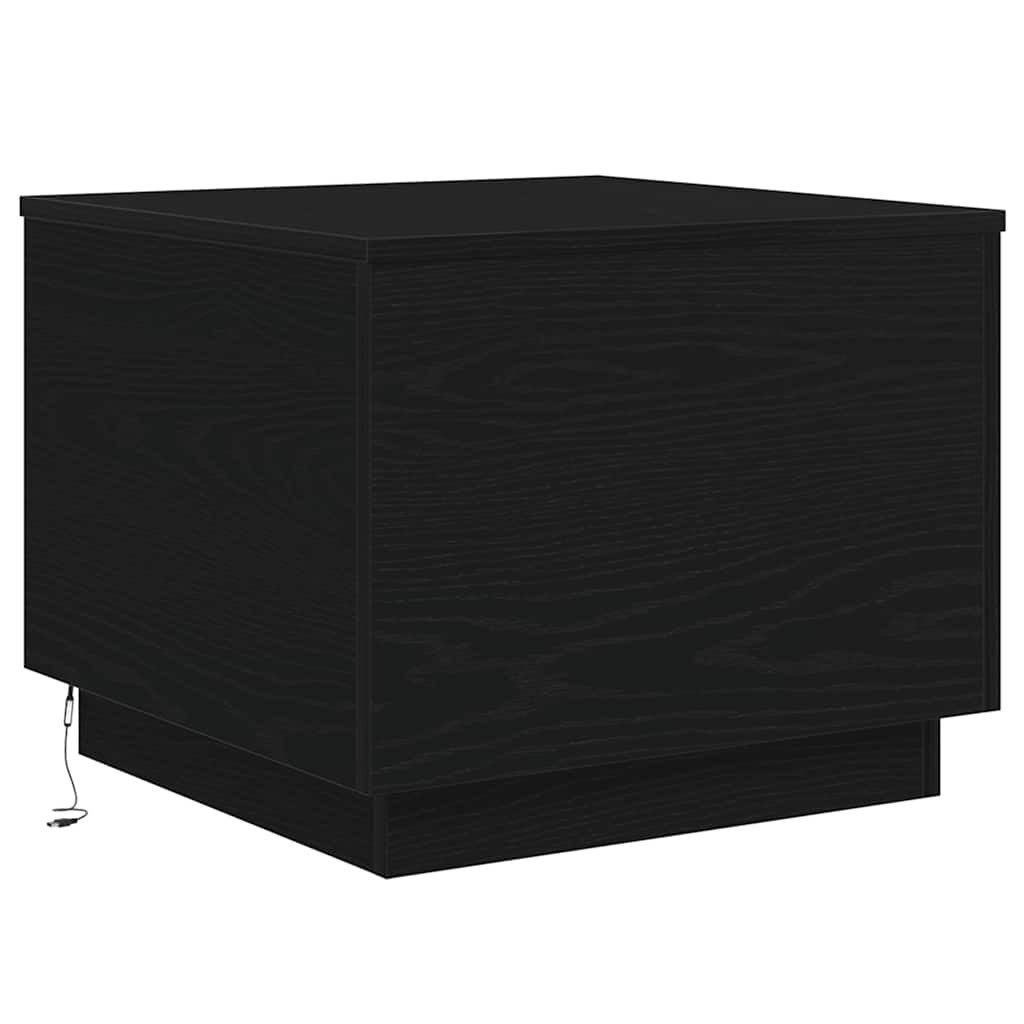 vidaXL Couchtisch Couchtisch mit LED-Leuchten Schwarz günstig online kaufen