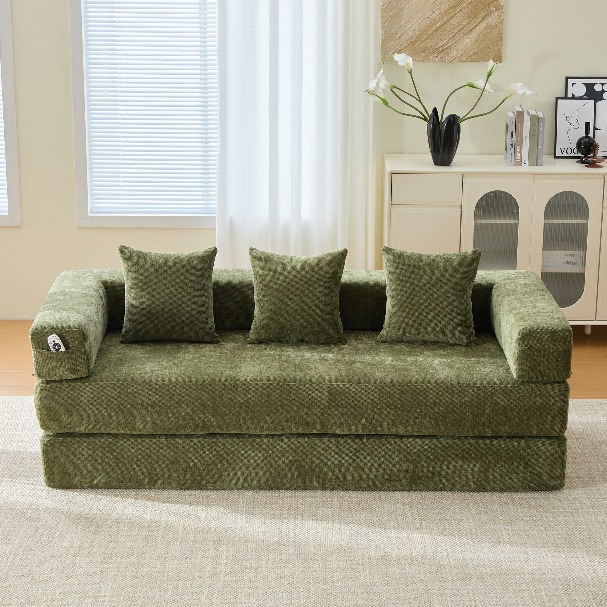 HAUSS SPOLE Schlafsofa mit Schlaffunktion,Modulares Relaxsofa mit Seitentas günstig online kaufen