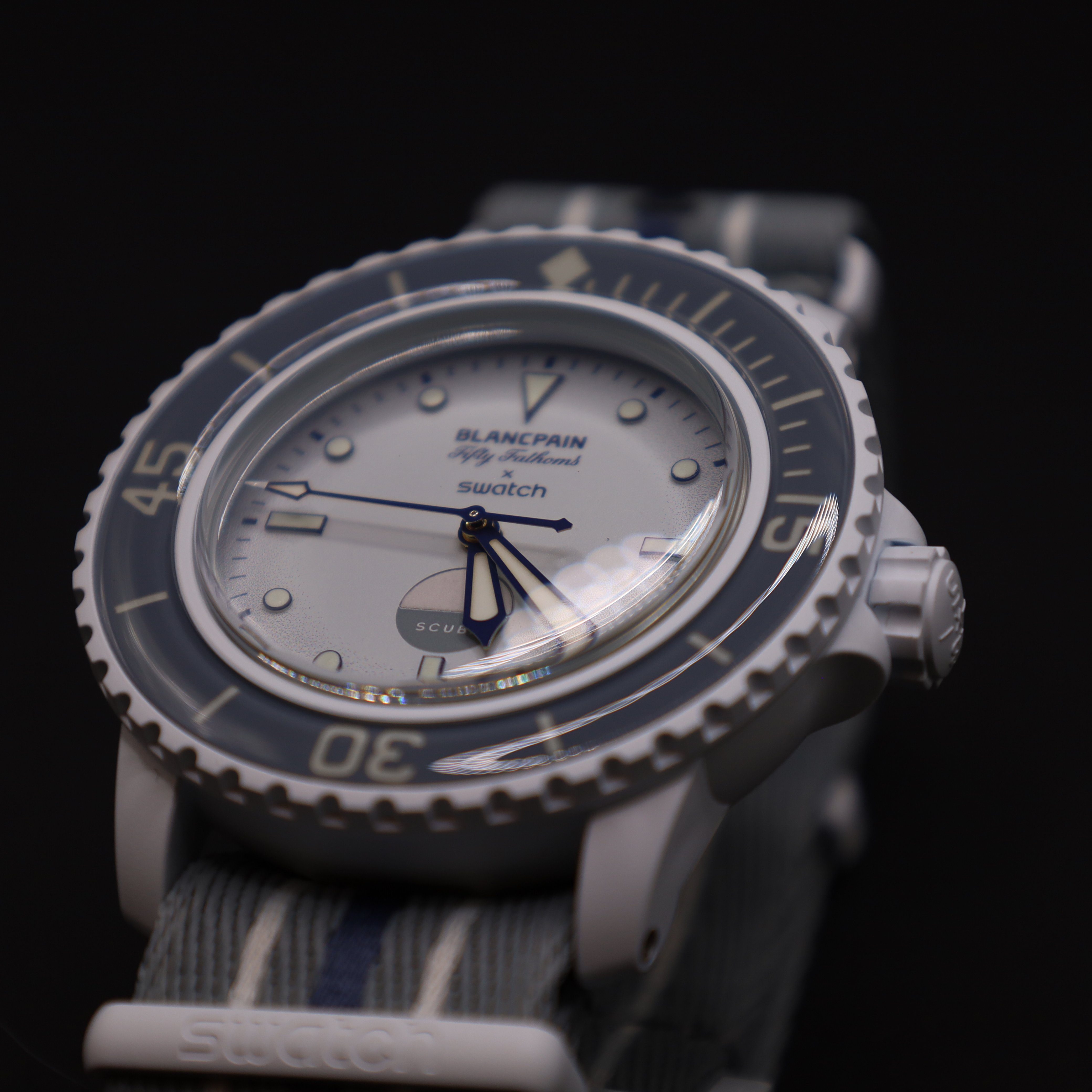 Swatch Automatikuhr Swatch X Blancpain Antarctic Ocean Automatikuhr Biocera günstig online kaufen