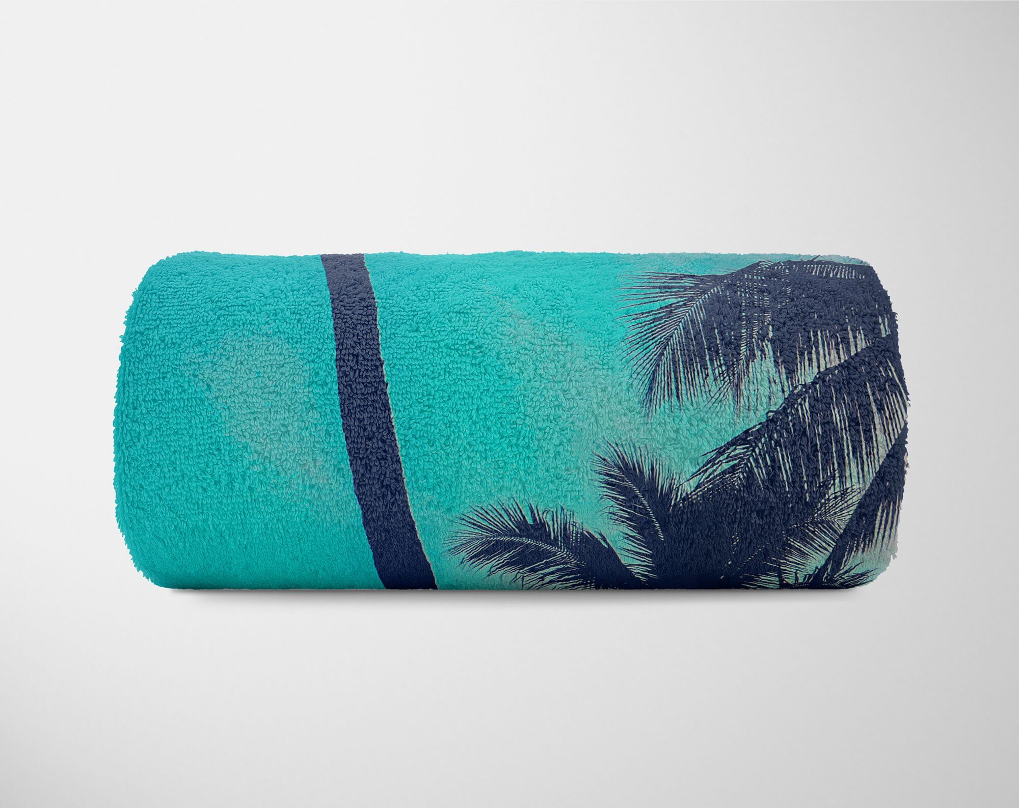 Handtuch (1-St), Saunatuch Strandhandtuch Baumwolle-Polyester-Mix Fotomotiv Art Sonne, Palmen Süden mit Handtuch Sinus Handtücher Kuscheldecke