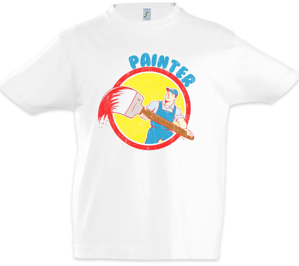 Print-Shirt Painter III Kinder T-Shirt Maler Artist Lackierer Handwerk Künstler