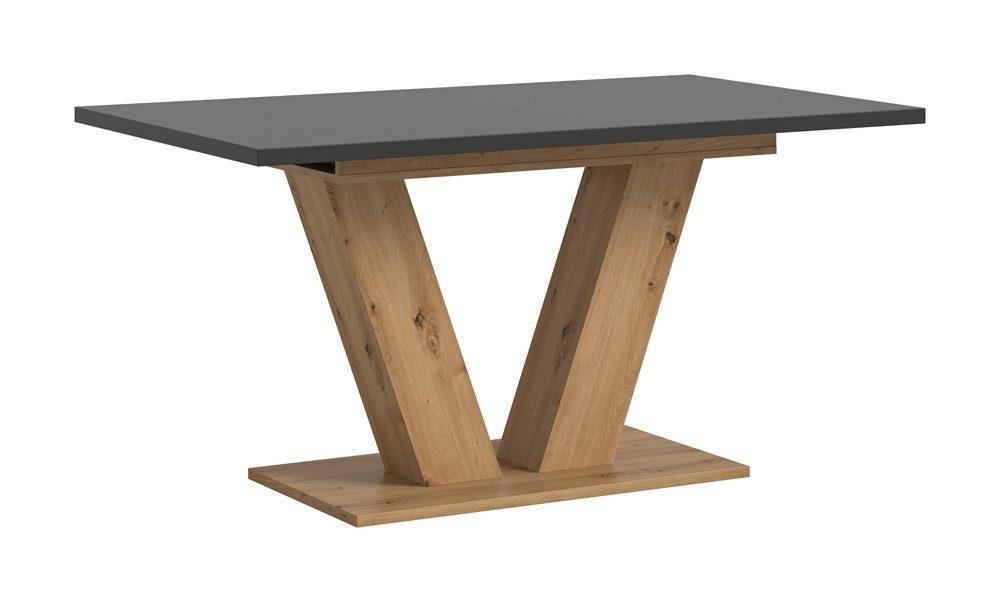 xonox.home Esstisch Esstisch Motion, ausziehbar, V-Fußgestell, Artisan Eiche / grau, Küchentisch, Eiche Artisan