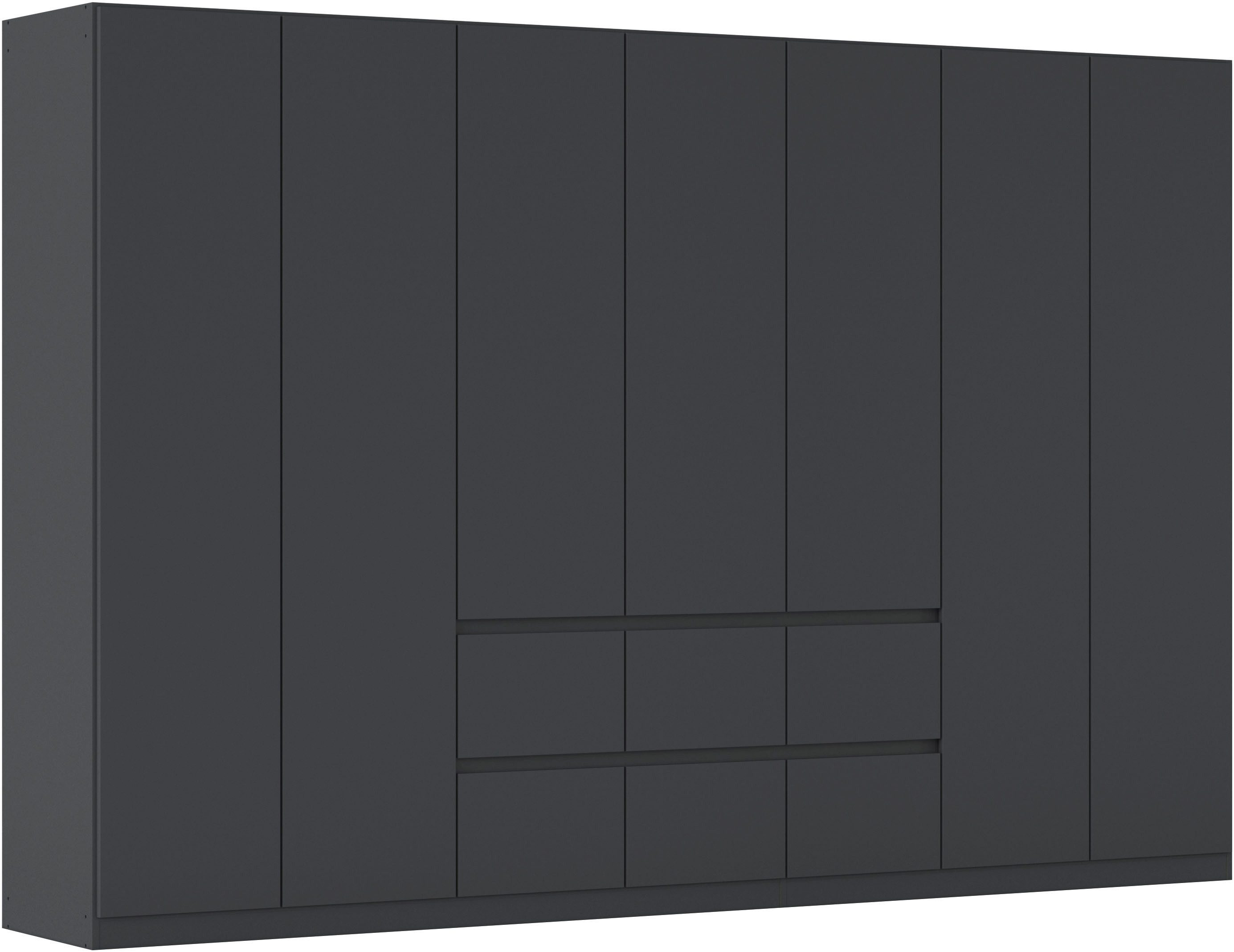 rauch Drehtürenschrank Mehrzweckschrank Aktenschrank Mietswohnung Garderobe MAINZ 315cm breit (3 verschiedene Ausstattungen BASIC/CLASSIC/PREMIUM (inkl. SOFT-CLOSE) grifflose Front, Außentüren mit Push-to-Open Funktion MADE IN GERMANY