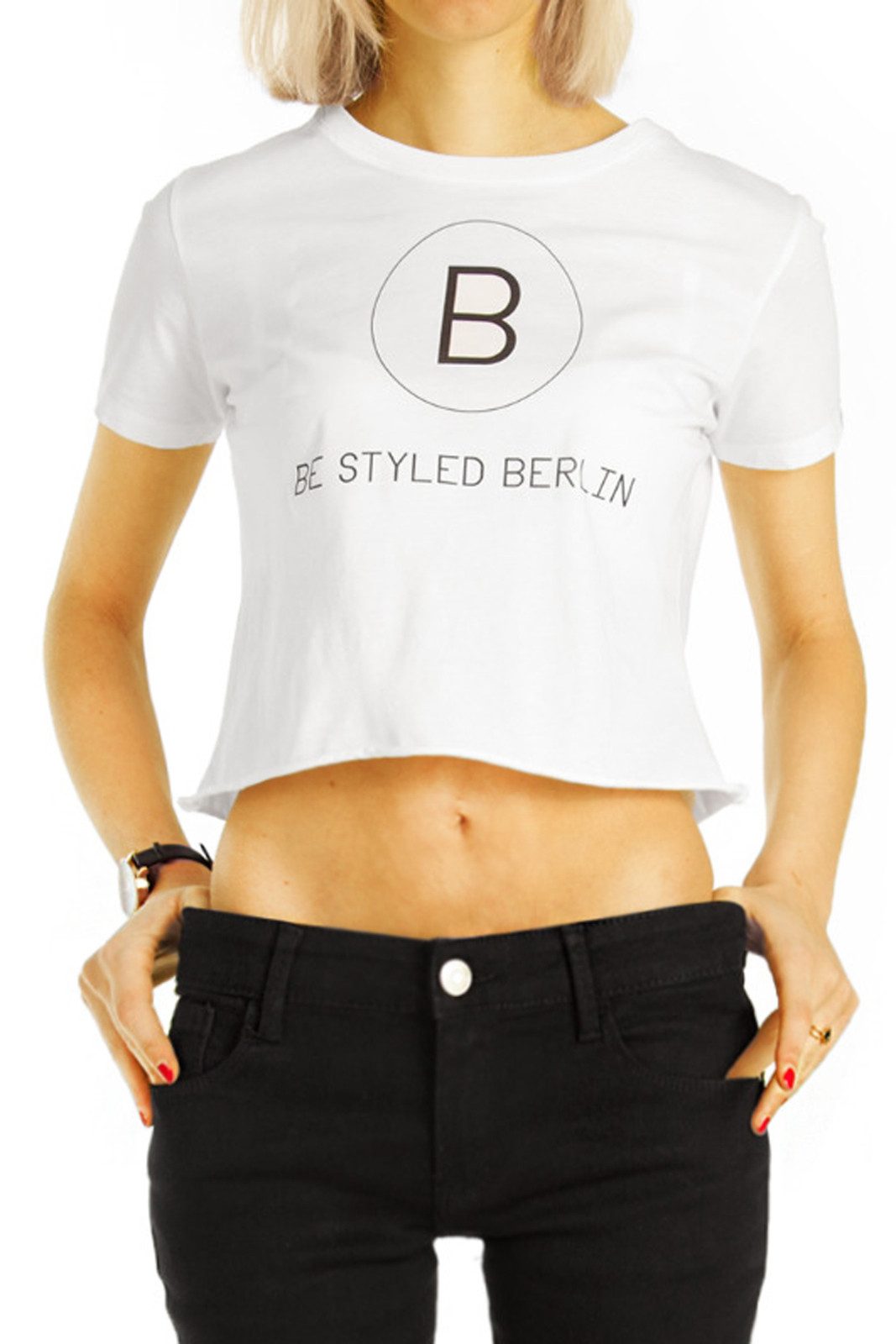 be styled Low-rise-Jeans Low Waist Jeans Hose hüftige Röhrenjeans Hüftjeans - Damen - j2e mit Stretch-Anteil