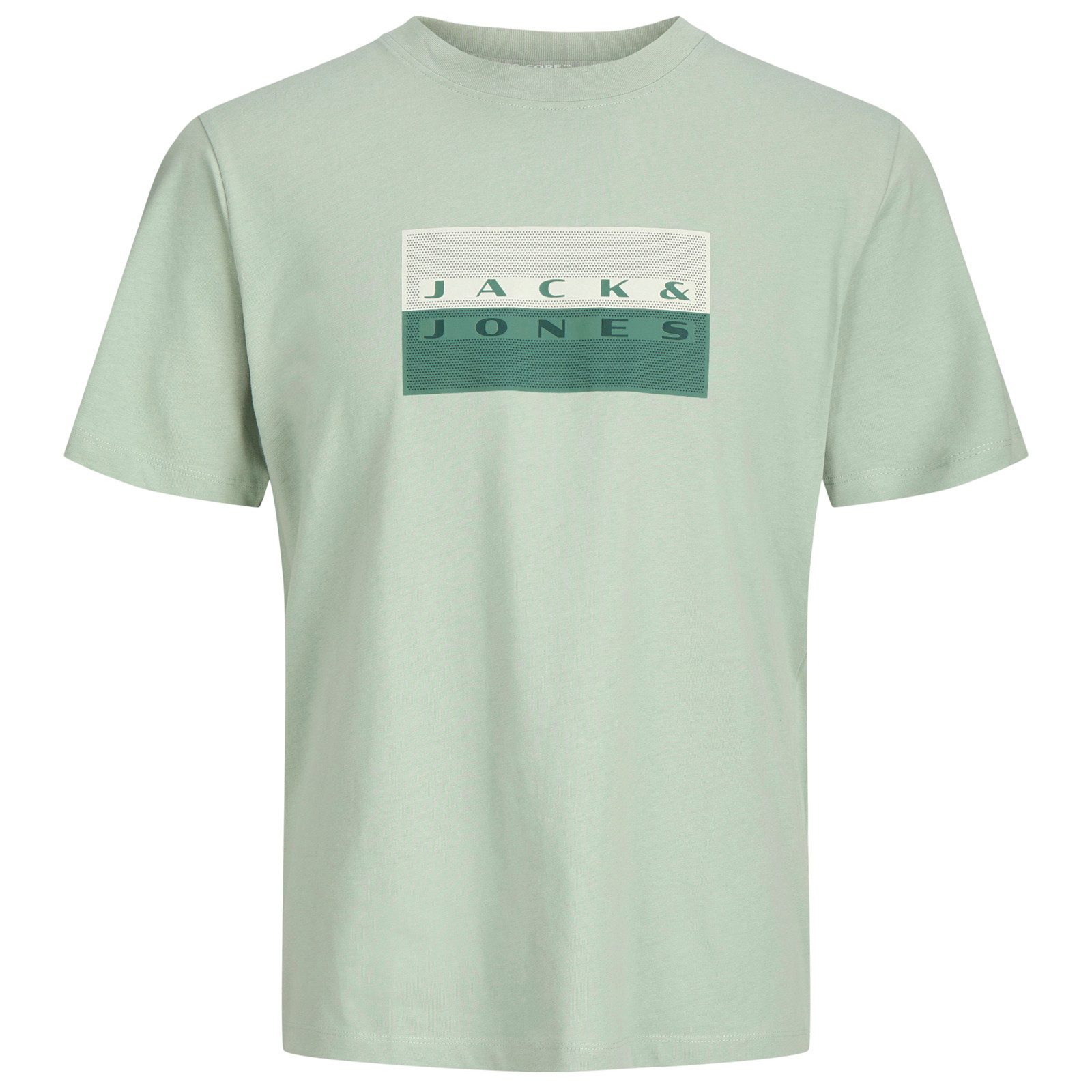 Jack & Jones Rundhalsshirt Jack&Jones Übergrößen T-Shirt graugrün JCOFUSION