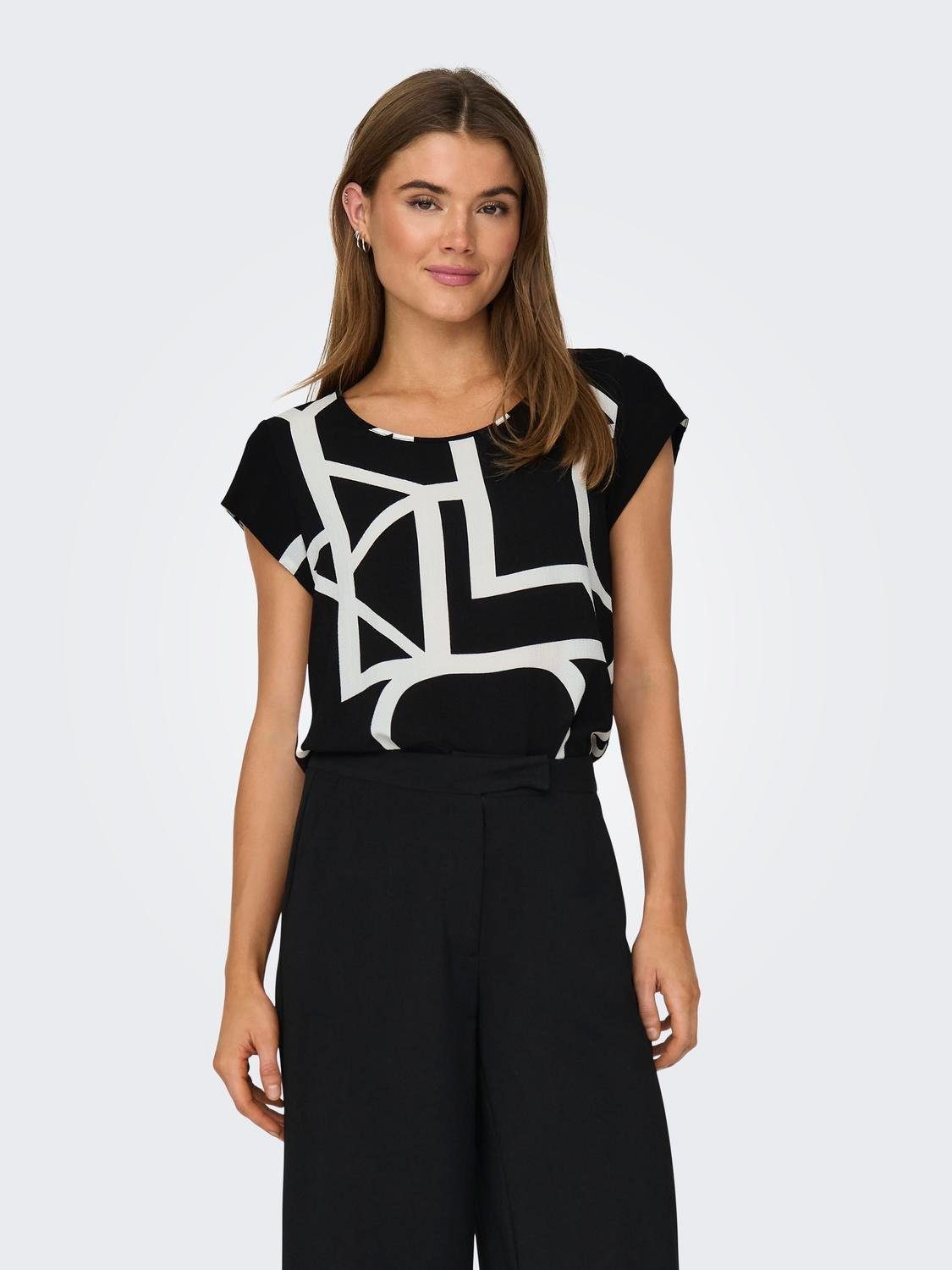 ONLY Shirtbluse ONLVIC S/S AOP TOP günstig online kaufen