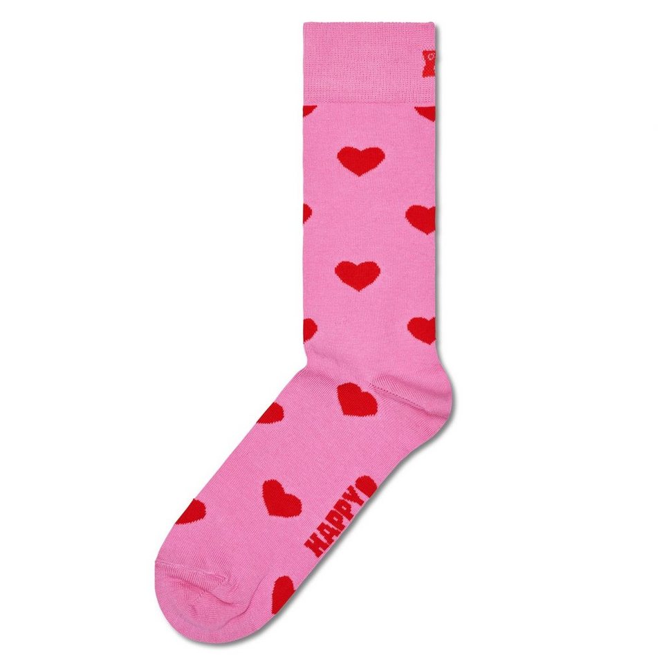 Happy Socks Kurzsocken Unisex Socken - Love, Valentinstag, Geschenkbox,  Tolle Heart Geschenkbox von Happy Socks mit 1 Paar Socken